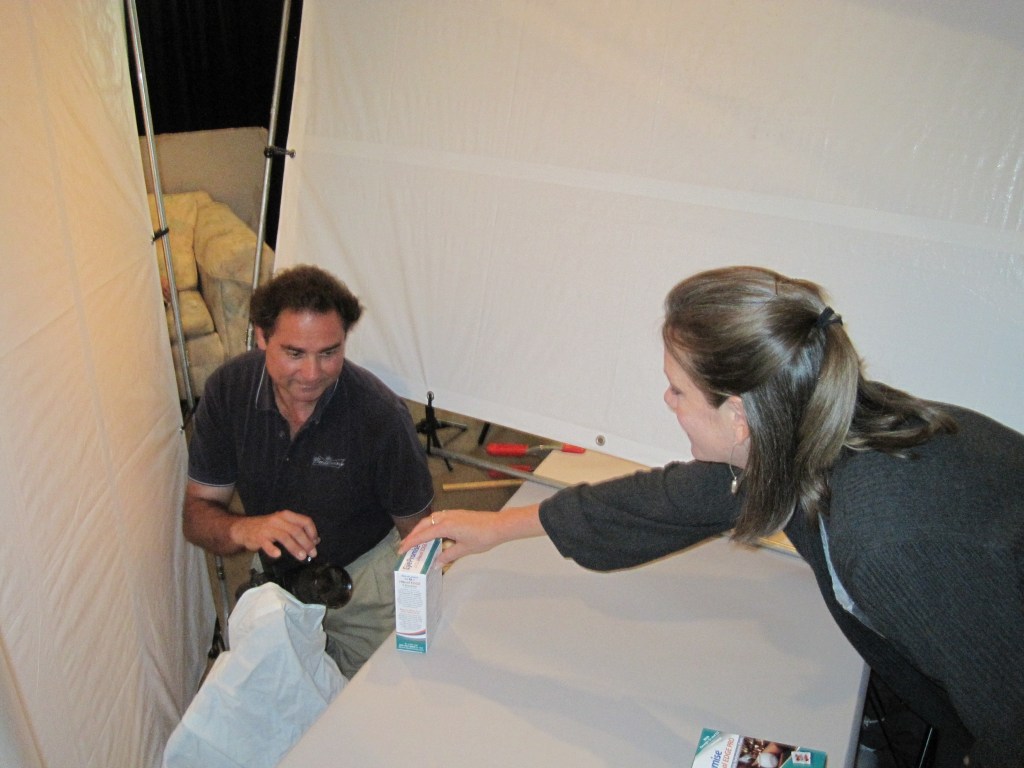 st louis commercial photographers in the studio shooting new products